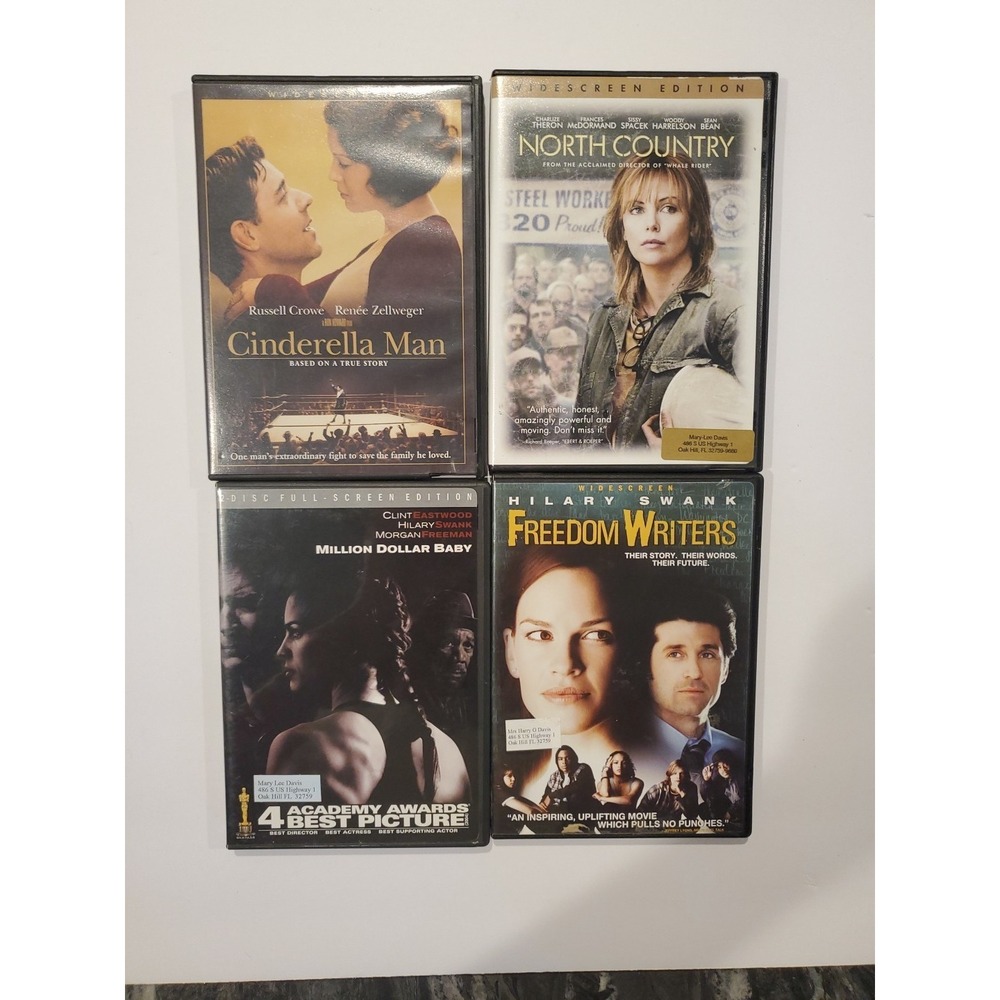 Drama DVD Lot(4) Million Dollar Baby Cinderlla Man Freedom Writers